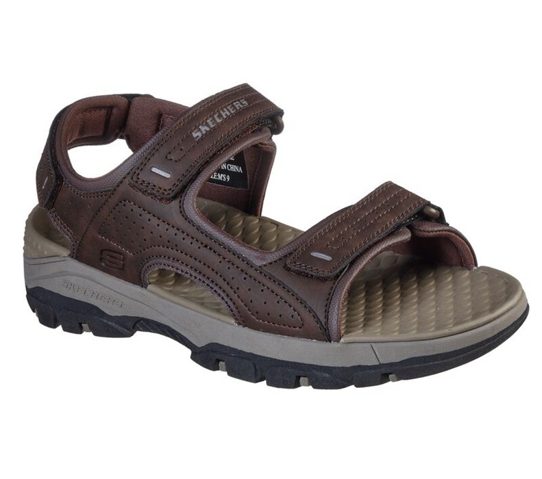 Skechers Herr Choklad Sandaler - Relaxed Fit: Tresmen - Garo - Sverige (HWUDK-0138)